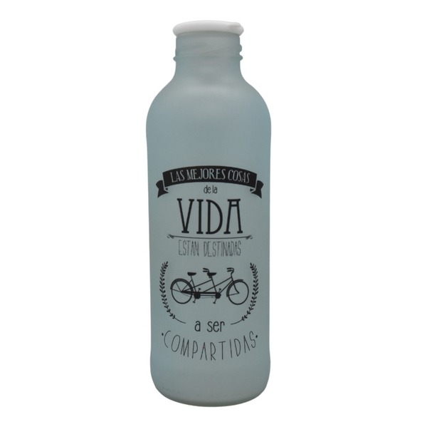BOTELLA DE VIDRIO COLOR AZUL - 910ML